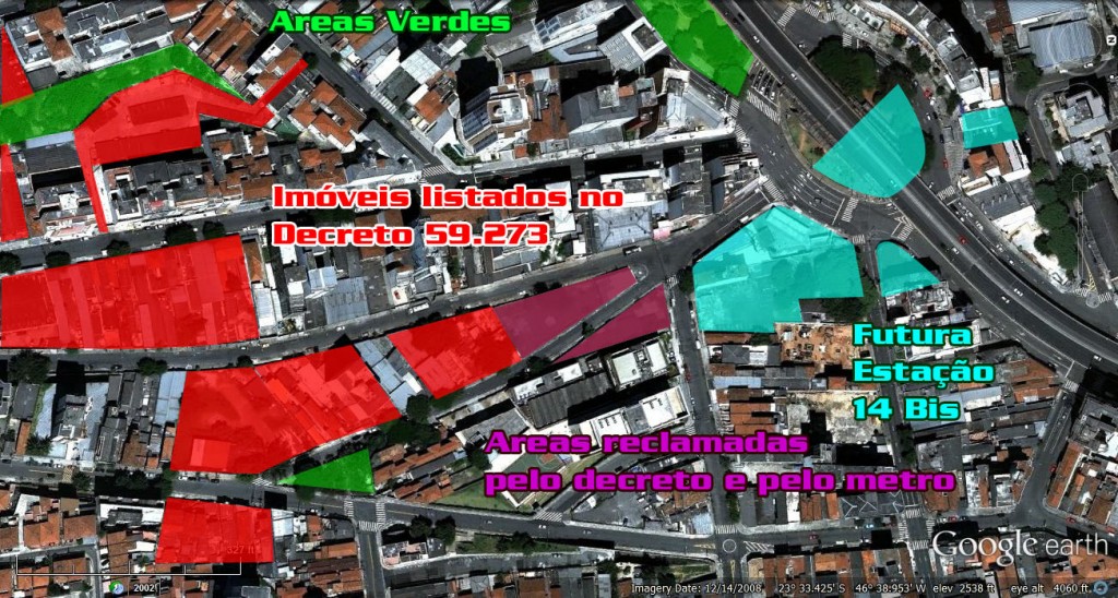 Parte dos imóveis e terrenos desapropriados ficam em regiões onde há estações de metrô e trem em funcionamento ou com construção já prevista. Imagens/Claudia Roedel